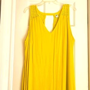 Sleeveless lined gauze dress